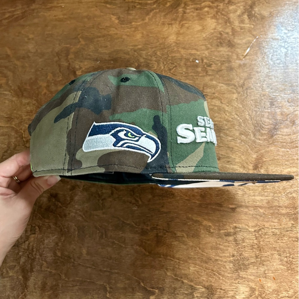 Seattle Seahawks Camouflage SnapBack Hat - Picture 6 of 8
